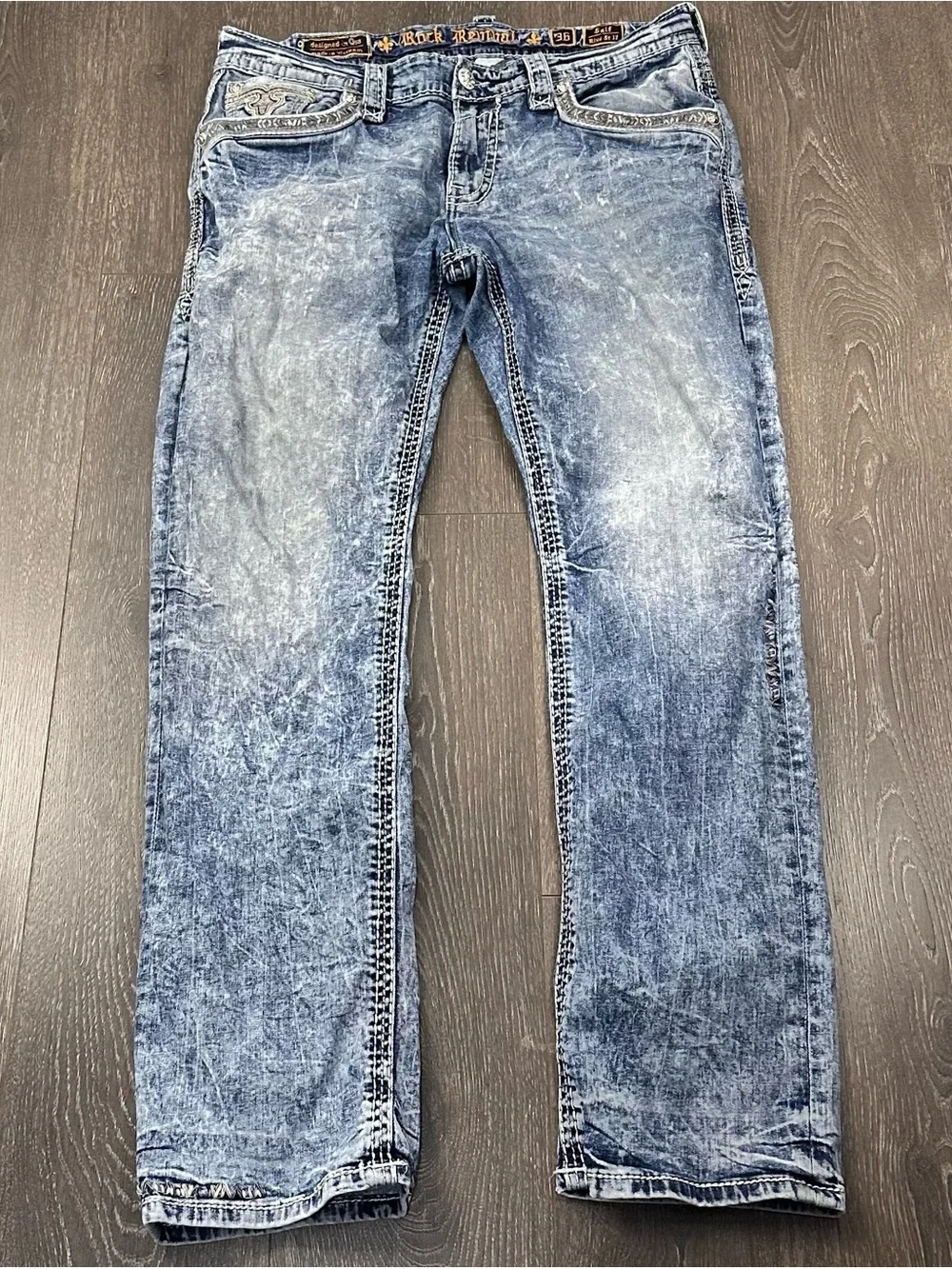 Rock Revival Saif Relaxed Straight 17 Sz 36